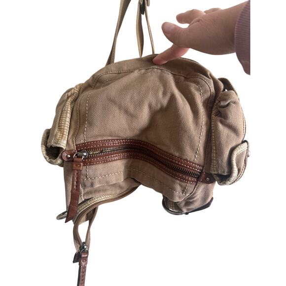 Fossil canvas crossbody bag with leather trim - Picture 5 of 6